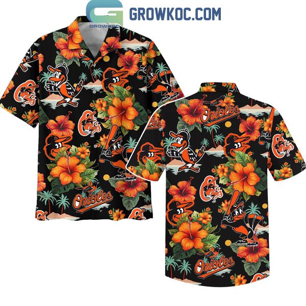 Baltimore Orioles Baseball Team Fan Hawaiian Shirts