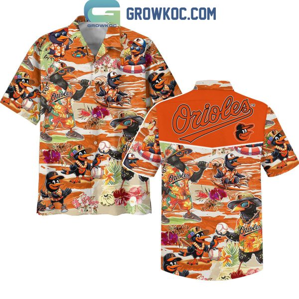 Baltimore Orioles Diving Swimming Surfing Hawaiian Shirts