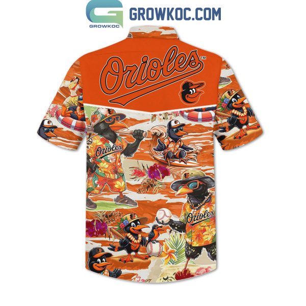 Baltimore Orioles Diving Swimming Surfing Hawaiian Shirts