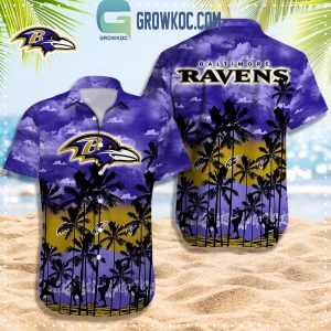 Baltimore Ravens Palm Tree Fan Hawaiian Shirt