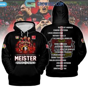 Bayer Leverkusen Bundesliga Deutscher Meister 2023-2024 Hoodie Shirts