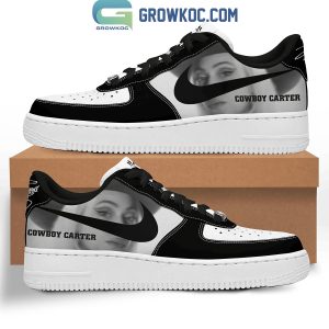 Beyonce Black And White Cowboy Carter Air Force 1 Shoes