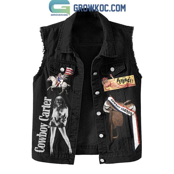 Beyonce Cowboy Carter Sleeveless Denim Jacket