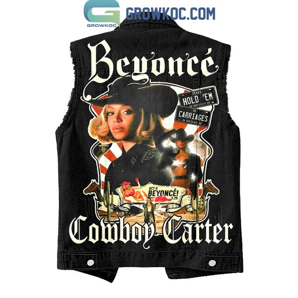 Beyonce Cowboy Carter Sleeveless Denim Jacket