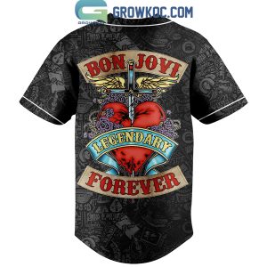 Bon Jovi 40th Anniversary Legendary Forever Baseball Jersey