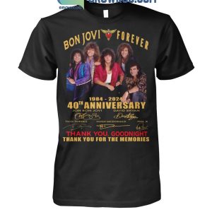 Bon Jovi Thank You And Goodnight 40th Anniversary 1984-2024 T-Shirt