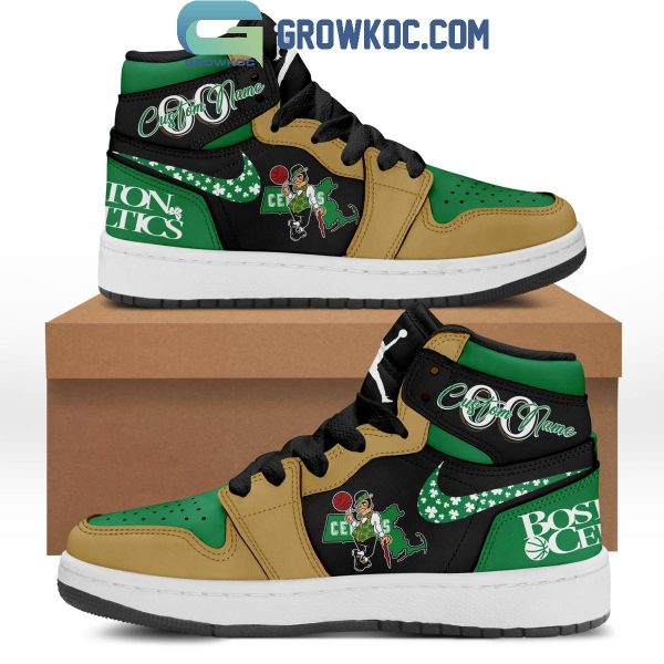 Boston Celtics Basketball Celtic Pride Personalized Air Jordan 1 Shoes