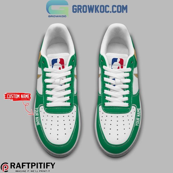 Boston Celtics Basketball Team Personalized Air Force 1 Shoes