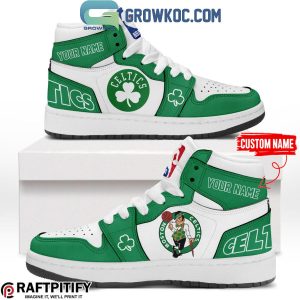 Boston Celtics Loves Basketball Team Personalized Air Jordan 1 Shoes
