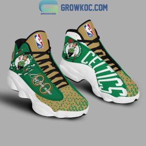 Boston Celtics Loves Basketball Team Personalized Gold Design Air Jordan 13 Shoes