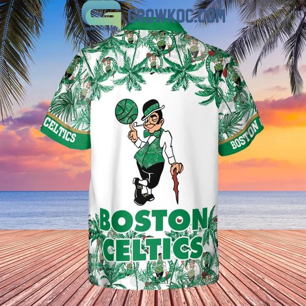 Boston Celtics Men’s Basketball Palm Hawaiian Shirts