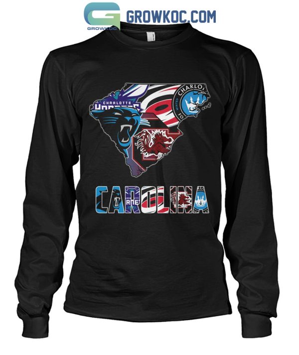 Carolina Hurricanes South Carolina Gamecocks Charlotte FC Carolina Panthers T-Shirt