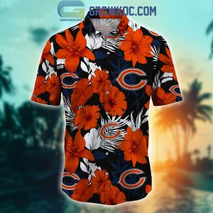 Chicago Bears Tropical Aloha Hibiscus Flower Hawaiian Shirt
