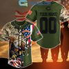 Chicago Bears Veteran Proud Of America Personalized Baseball Jersey