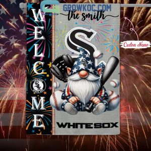 Chicago White Sox Happy 4th Of July Independence Day Personalized House Garden Flag