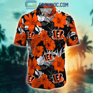 Cincinnati Bengals Tropical Aloha Hibiscus Flower Hawaiian Shirt