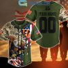 Chicago Bears Veteran Proud Of America Personalized Baseball Jersey