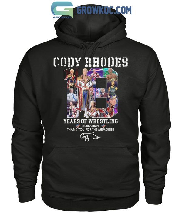 Cody Rhodes Years Of Wrestling 2006-2004 Thank You For The Memories T-Shirt