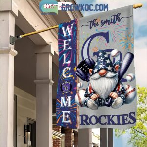 Colorado Rockies Happy 4th Of July Independence Day Personalized House Garden Flag