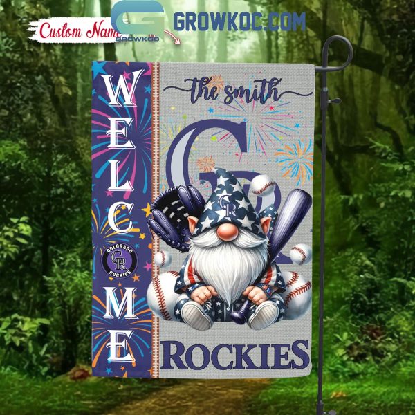 Colorado Rockies Happy 4th Of July Independence Day Personalized House Garden Flag
