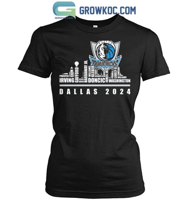 Dallas Mavericks City Horizon Team Player Name 2024 T-Shirt