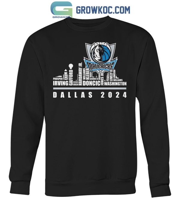 Dallas Mavericks City Horizon Team Player Name 2024 T-Shirt