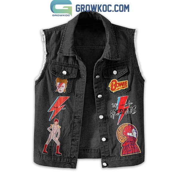 David Bowie We Can Be Heroes Sleeveless Denim Jacket