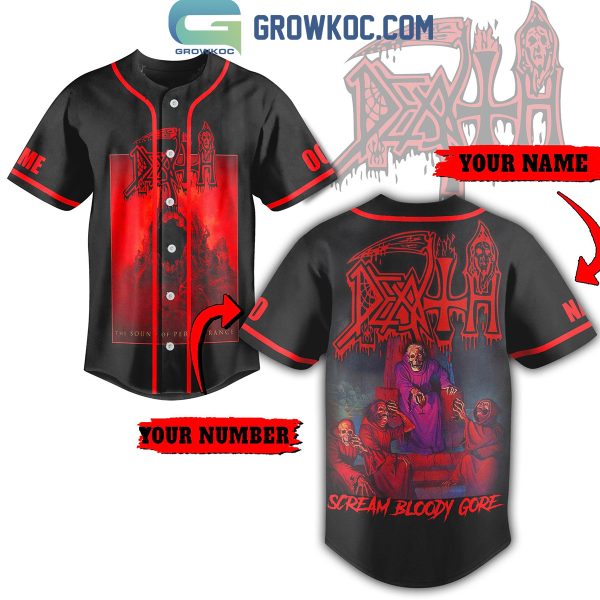 Death Metal Band Scream Bloody Gore Personalized Baseball Jersey