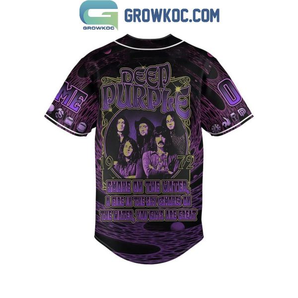 Deep Purple Smoke On The Water Personalized Baseball Jersey