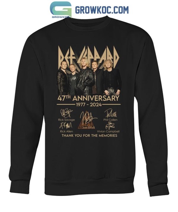 Def Leppard 47th Anniversary 1977-2024 T-Shirt