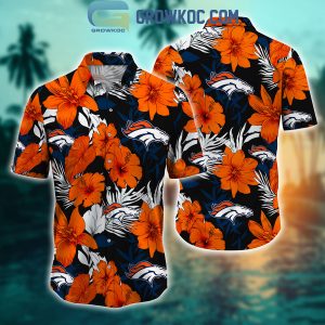 Denver Broncos Tropical Aloha Hibiscus Flower Hawaiian Shirt