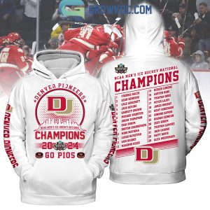 Denver Pioneers 2024 NCAA Men’s Ice Hockey National Champions Hoodie Shirt White