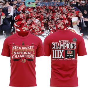 Denver Pioneers Men’s Ice Hockey 10X National Champions Hoodie Shirts Red