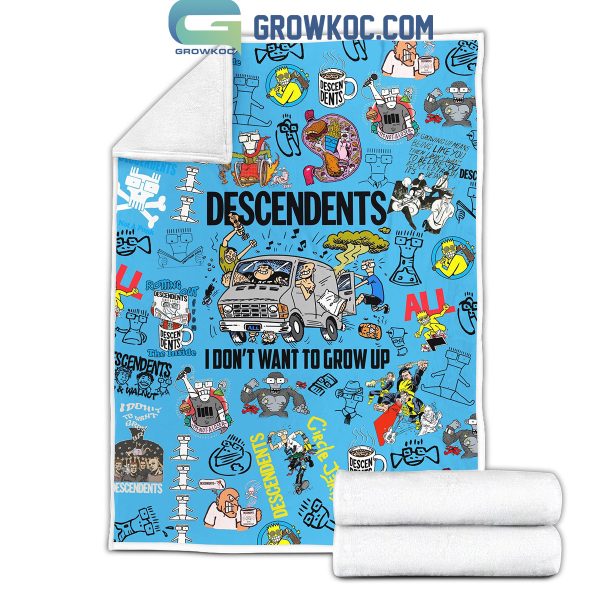 Descendents I Don’t Want To Grow Up Music Blue Design Fleece Blanket Quilt