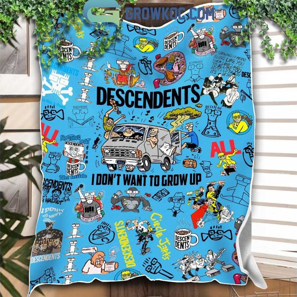 Descendents I Don’t Want To Grow Up Music Blue Design Fleece Blanket Quilt