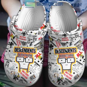 Descendents Milo Goes To College Black And White Crocs Clogs