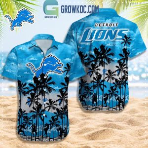 Detroit Lions Palm Tree Fan Hawaiian Shirt
