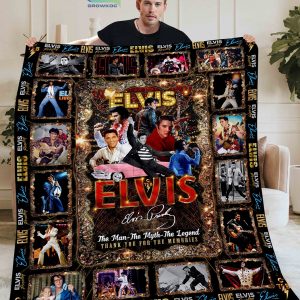 Elvis Presley The Man The Myth The Legend Memories Fleece Blanket Quilt