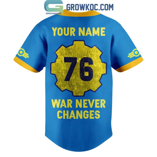 Fallout Shelter War Never Changes Personalized Baseball Jersey