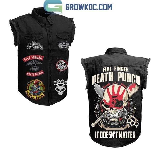 Five Finger Death Punch It Doesn’t Matter Sleeveless Denim Jacket