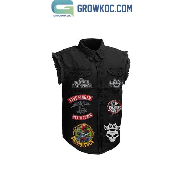 Five Finger Death Punch It Doesn’t Matter Sleeveless Denim Jacket