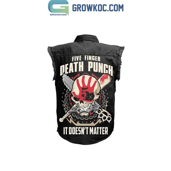 Five Finger Death Punch It Doesn’t Matter Sleeveless Denim Jacket