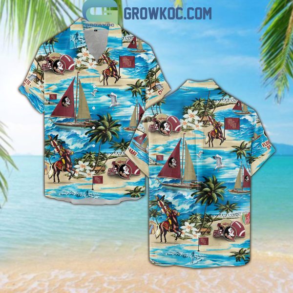 Florida State Seminoles Boat Sailing Personalized Hawaiian Shirts