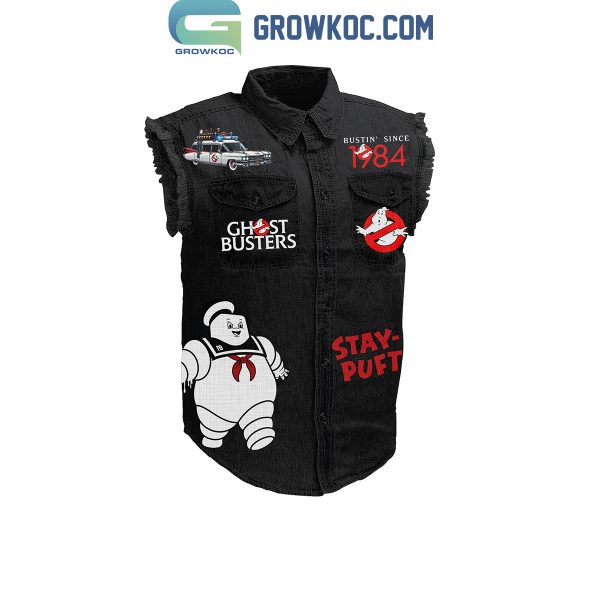 Ghostbusters Who Ta Gonna Call Sleeveless Denim Jacket