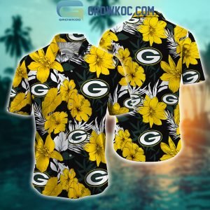 Green Bay Packers Tropical Aloha Hibiscus Flower Hawaiian Shirt