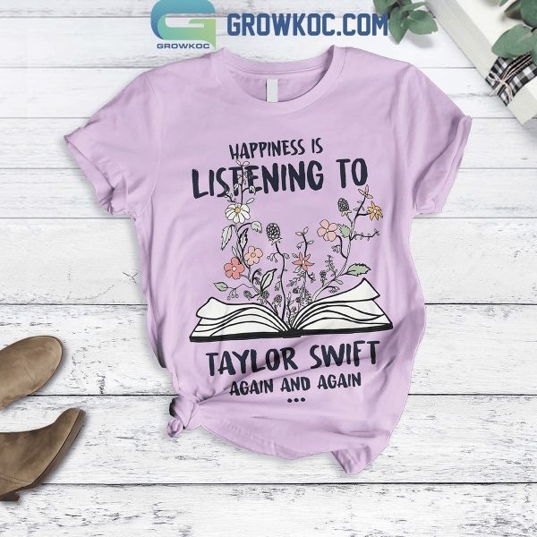 Happiness Is Listening To Taylor Swift Again And Again Fleece Pajamas Set