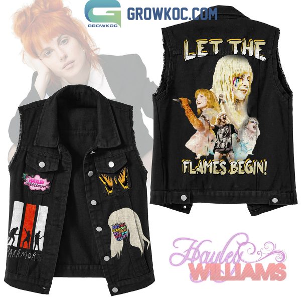 Hayley Williams Let The Flames Begin Sleeveless Denim Jacket