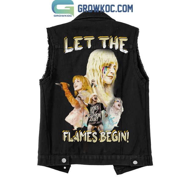 Hayley Williams Let The Flames Begin Sleeveless Denim Jacket