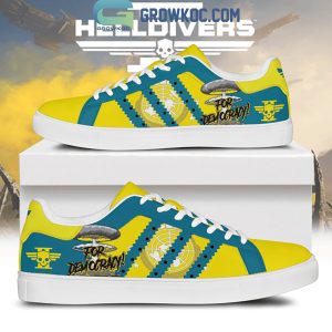 Helldivers For Democracy Yellow Blue Stan Smith Shoes