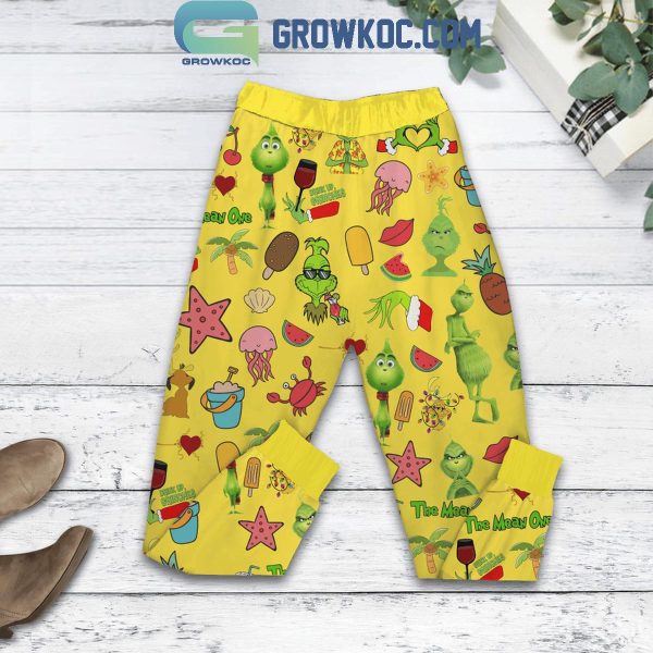 How The Grinch Stole Summer Yellow Fleece Pajamas Set